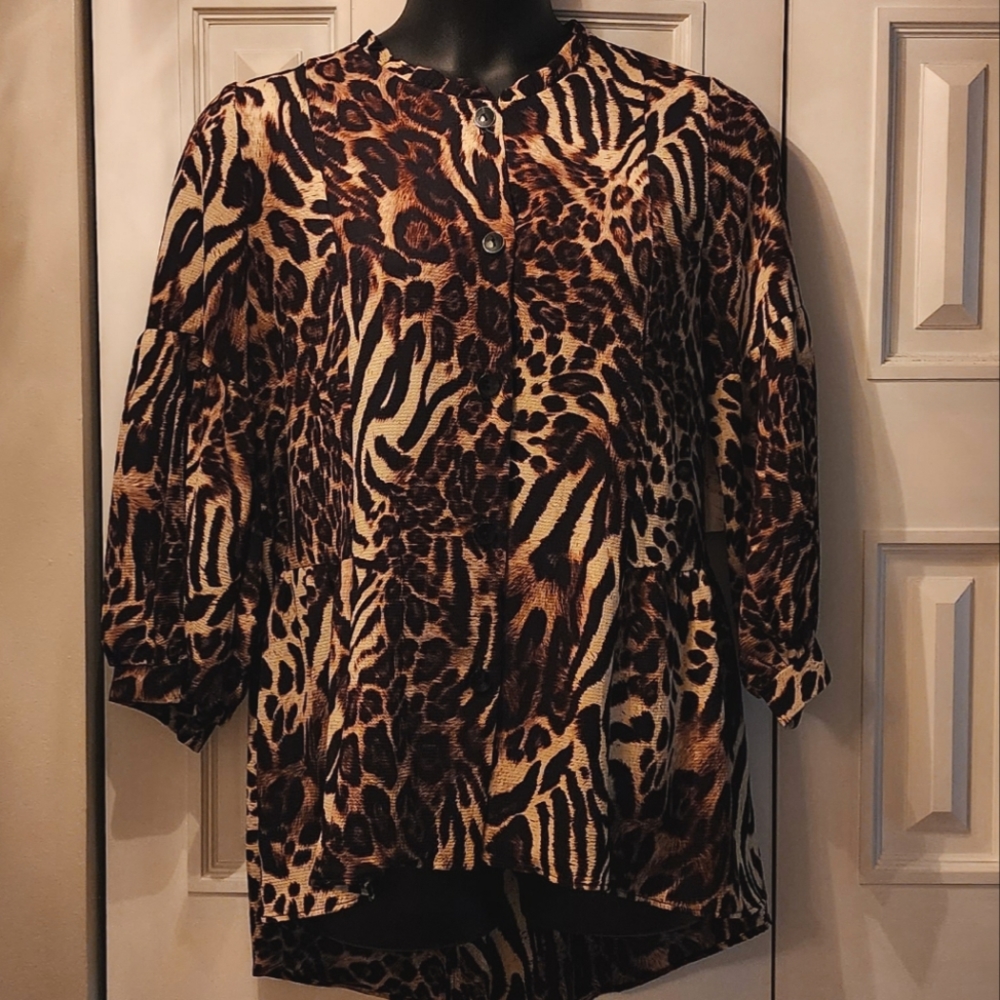Leopard Print Women's Blouse